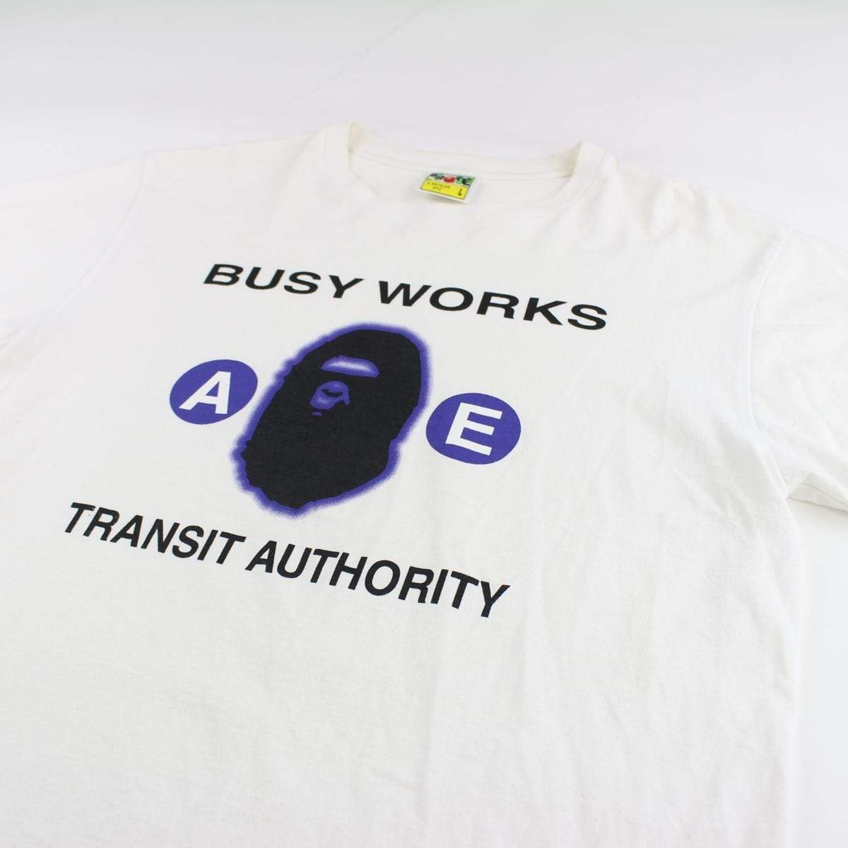 Bape x Stash Busy Works Tee White - SaruGeneral