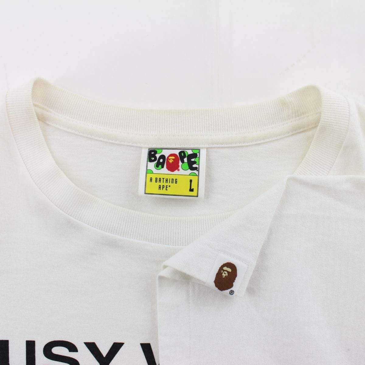 Bape x Stash Busy Works Tee White - SaruGeneral