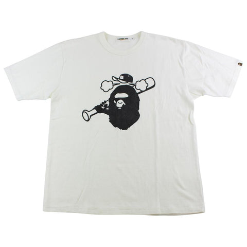 Bape Big Ape Baseball Bat Tee White