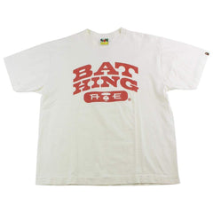 Bape Red Arc Text Tee White