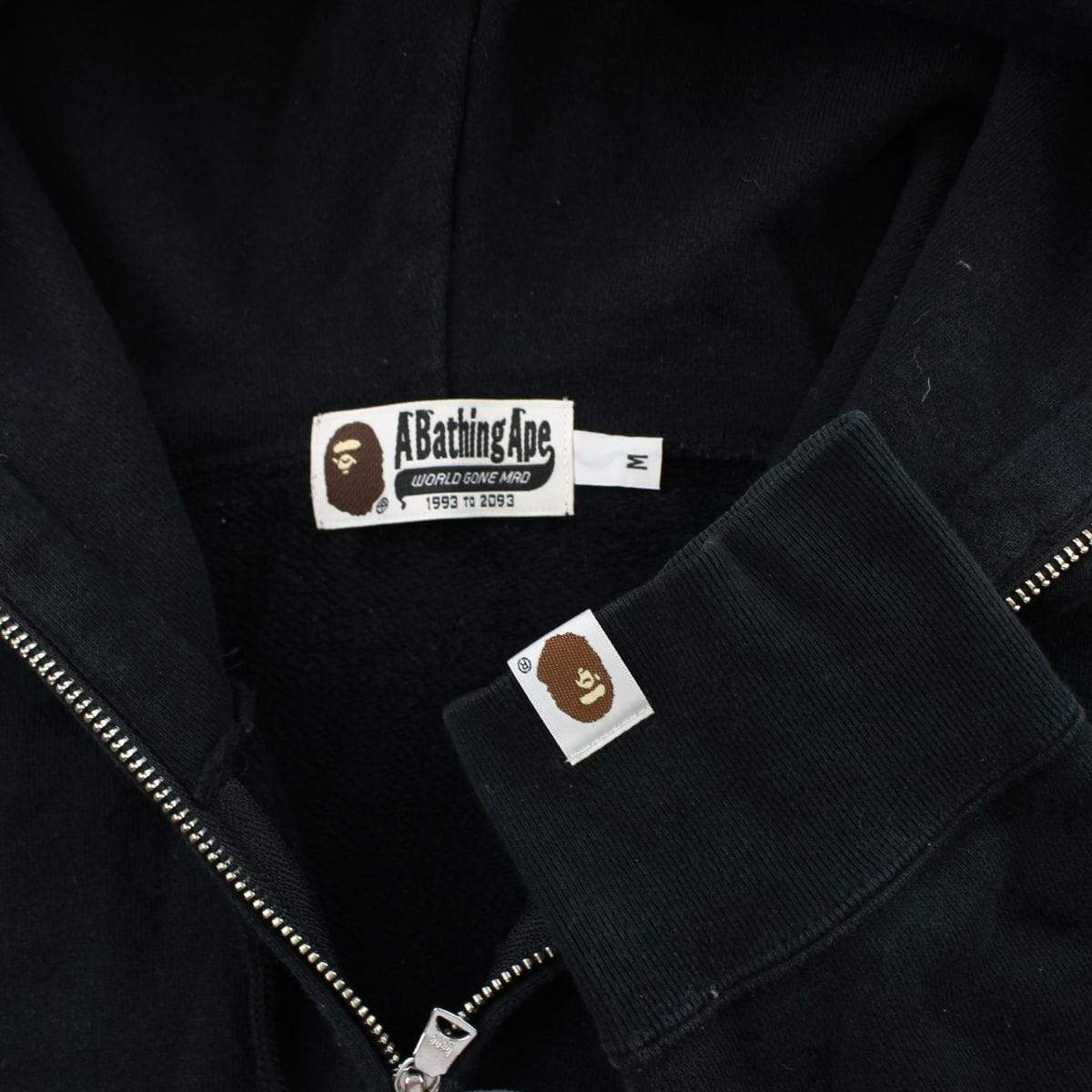Bape Angry Face Logo Full Zip Black – SARUGENERAL