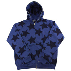 Sweat à capuche imprimé Bape Bapesta Allover bleu marine