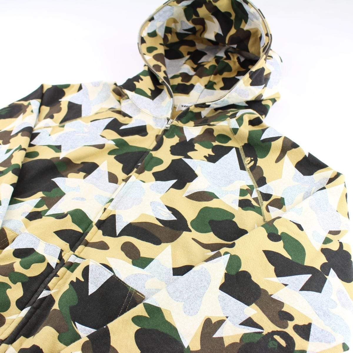 Bape 1st Yellow Camo Bapesta Print All Over Full Zip - SaruGeneral