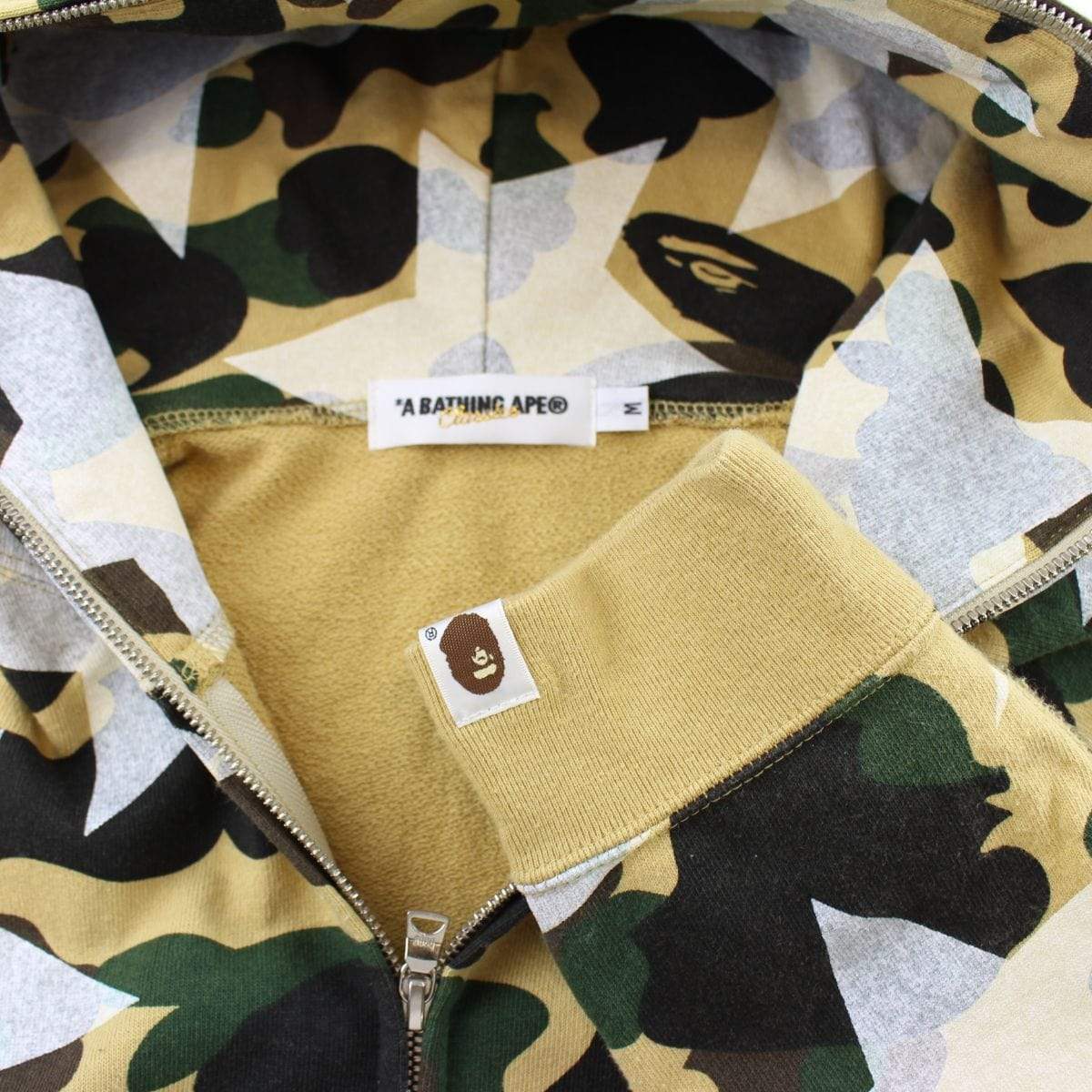 Bape 1st Yellow Camo Bapesta Print All Over Full Zip - SaruGeneral