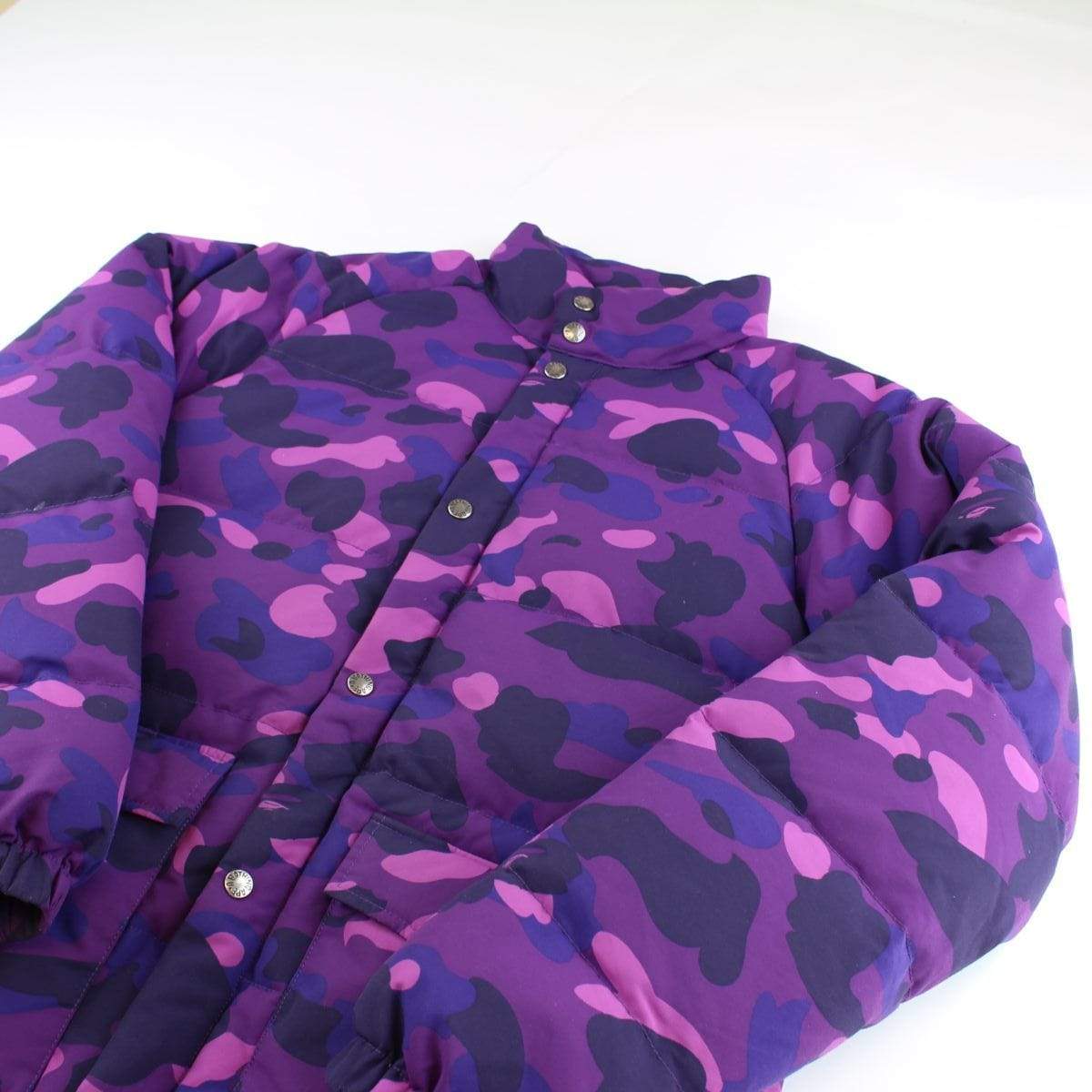 Bape Purple Camo Puffer Jacket - SaruGeneral