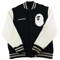 Bape ASNKA Big Ape Varsity Jacket Noir