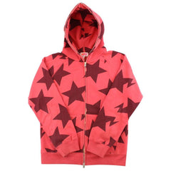 Sweat à capuche rouge Bapesta à imprimé intégral