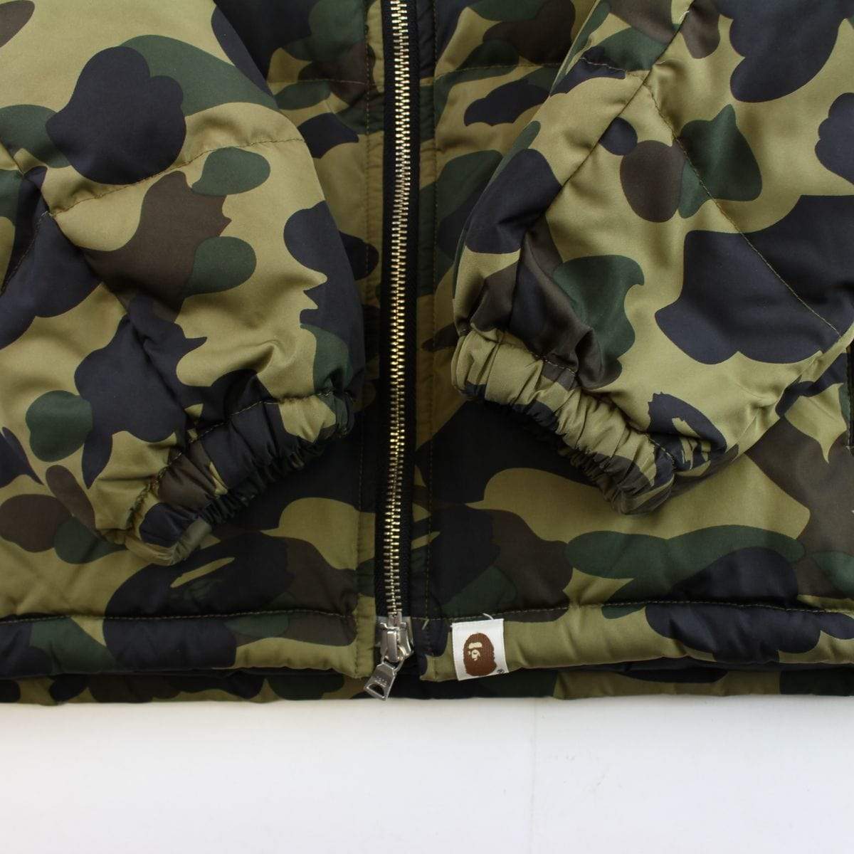 Bape 1st Green Camo Puffer Jacket - SaruGeneral