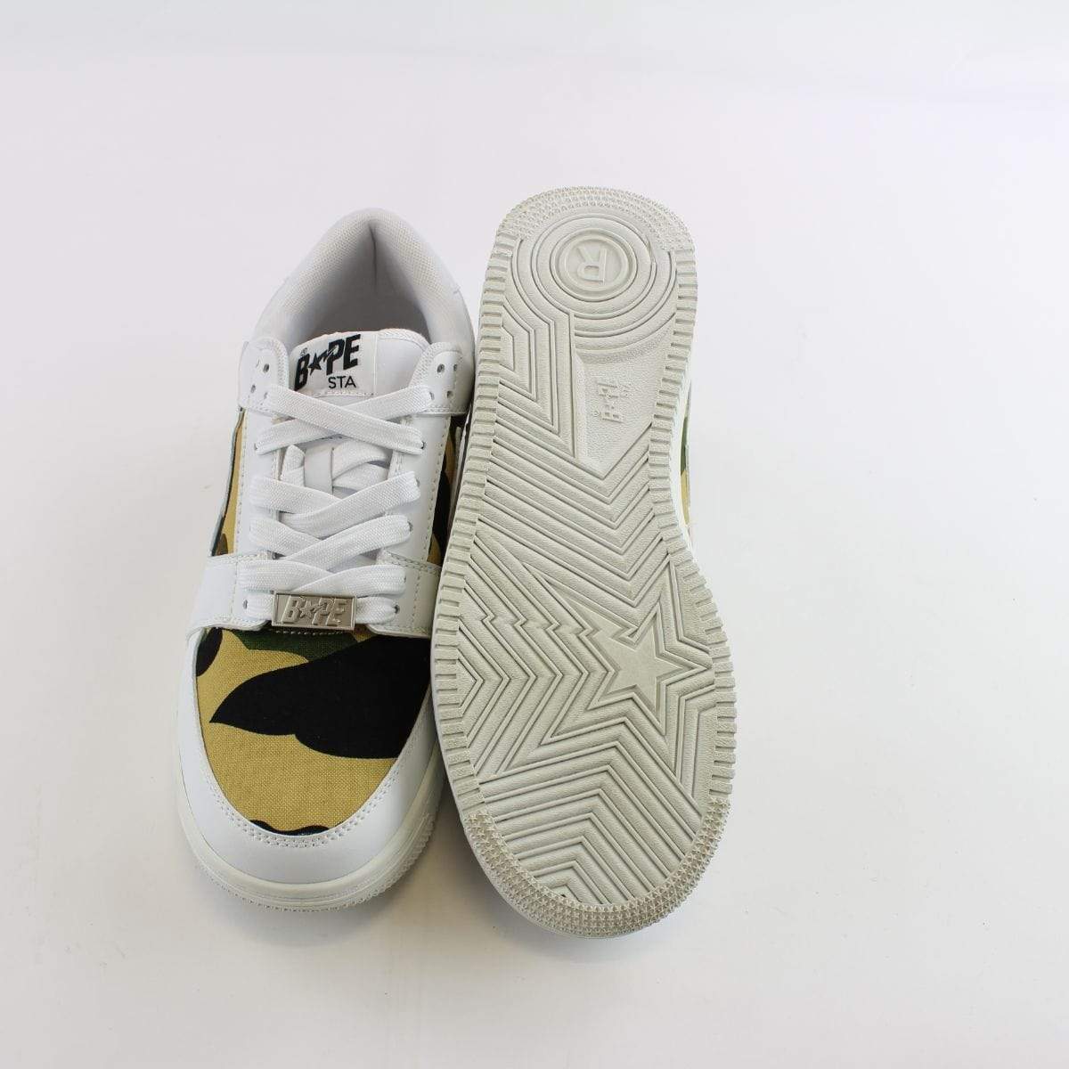 Bapesta 1st Yellow Camo Panels White - SaruGeneral