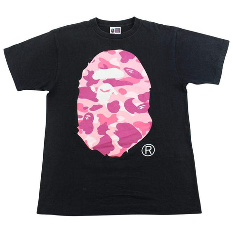 bape pink camo big ape tee black