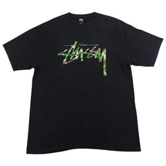 T-shirt camouflage vert Bape x Stussy 20e anniversaire noir
