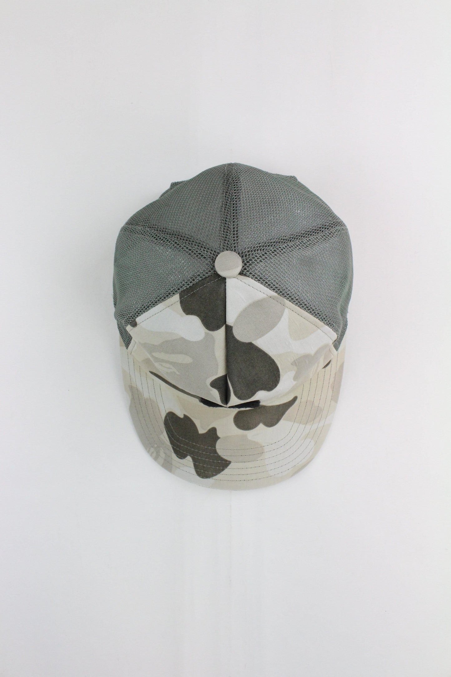 Bape Grey Camo Trucker Hat - SaruGeneral