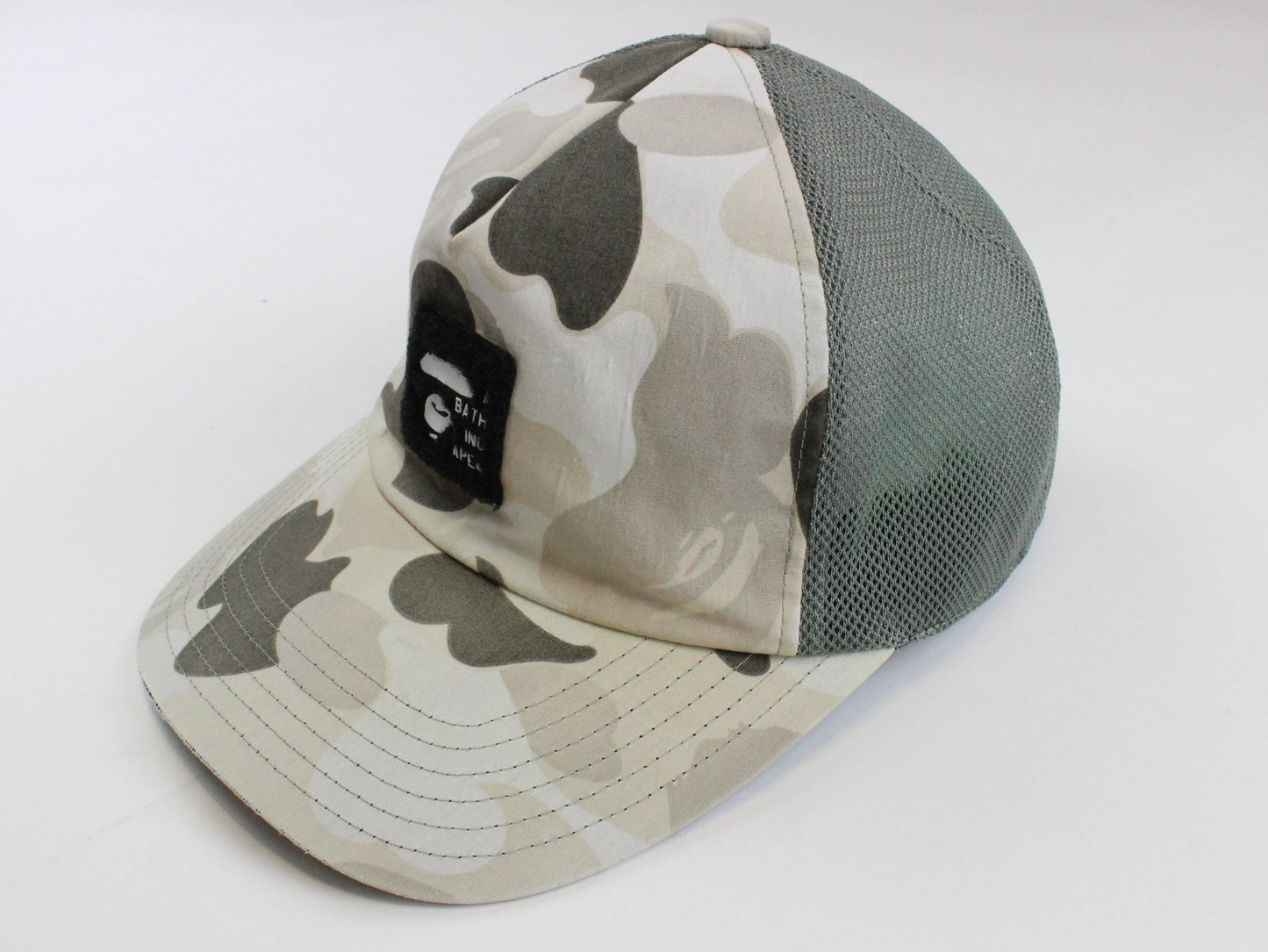 Bape Grey Camo Trucker Hat - SaruGeneral