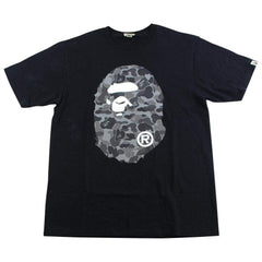 T-shirt Bape ABC gris camouflage avec logo Big Ape noir