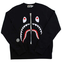 bape shark face logo crewneck black