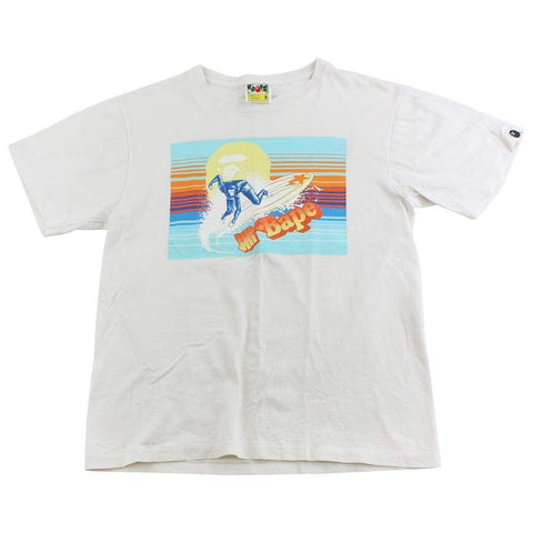 Bape x UNDFTD Surfing Ape Tee White