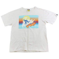 Bape x UNDFTD Surfing Ape Tee White