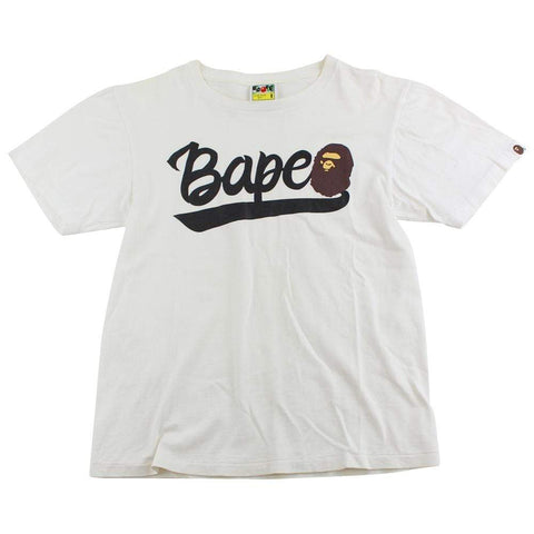 T-shirt blanc avec logo Bape Text Ape