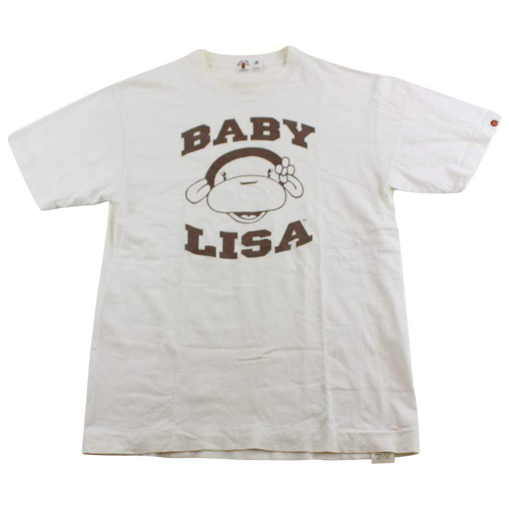 Bape Brown Baby Lisa Tee White - SaruGeneral