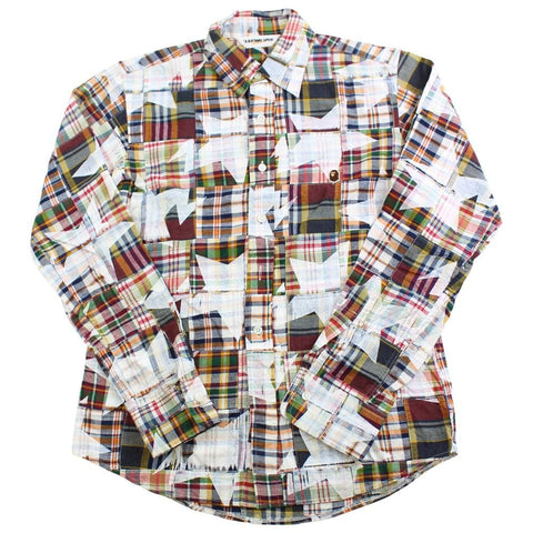 chemise à carreaux Bape imprimée Bapesta