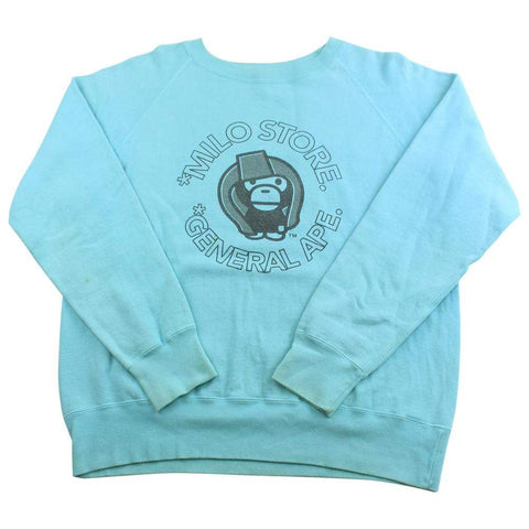 bape baby milo generals crewneck blue