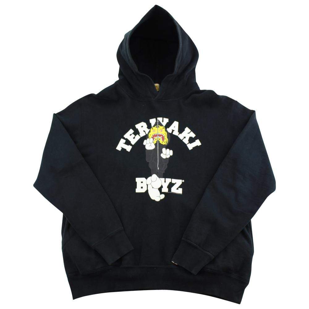 Bape x Teriyaki Boyz College Logo Hoodie Black - SaruGeneral