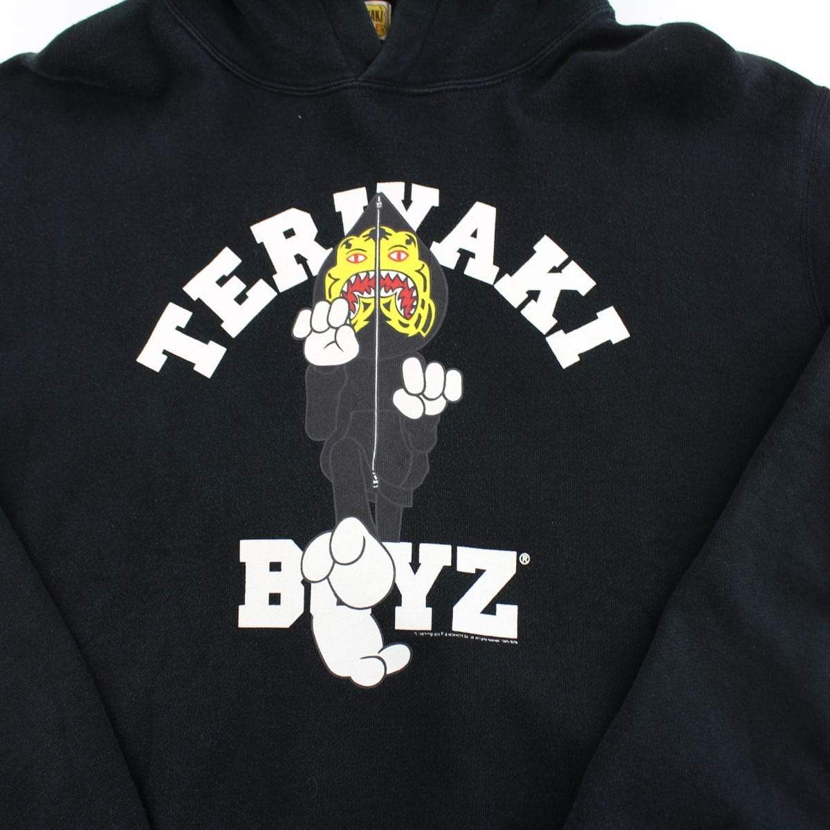 Bape x Teriyaki Boyz College Logo Hoodie Black - SaruGeneral