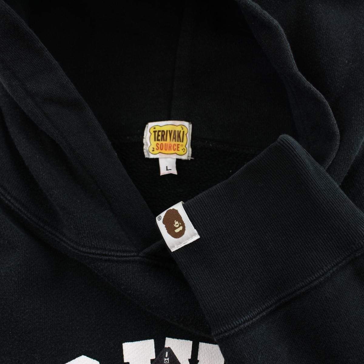 Bape x Teriyaki Boyz College Logo Hoodie Black - SaruGeneral