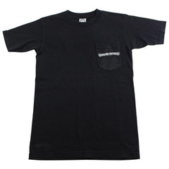 chrome hearts spade text pocket tee black