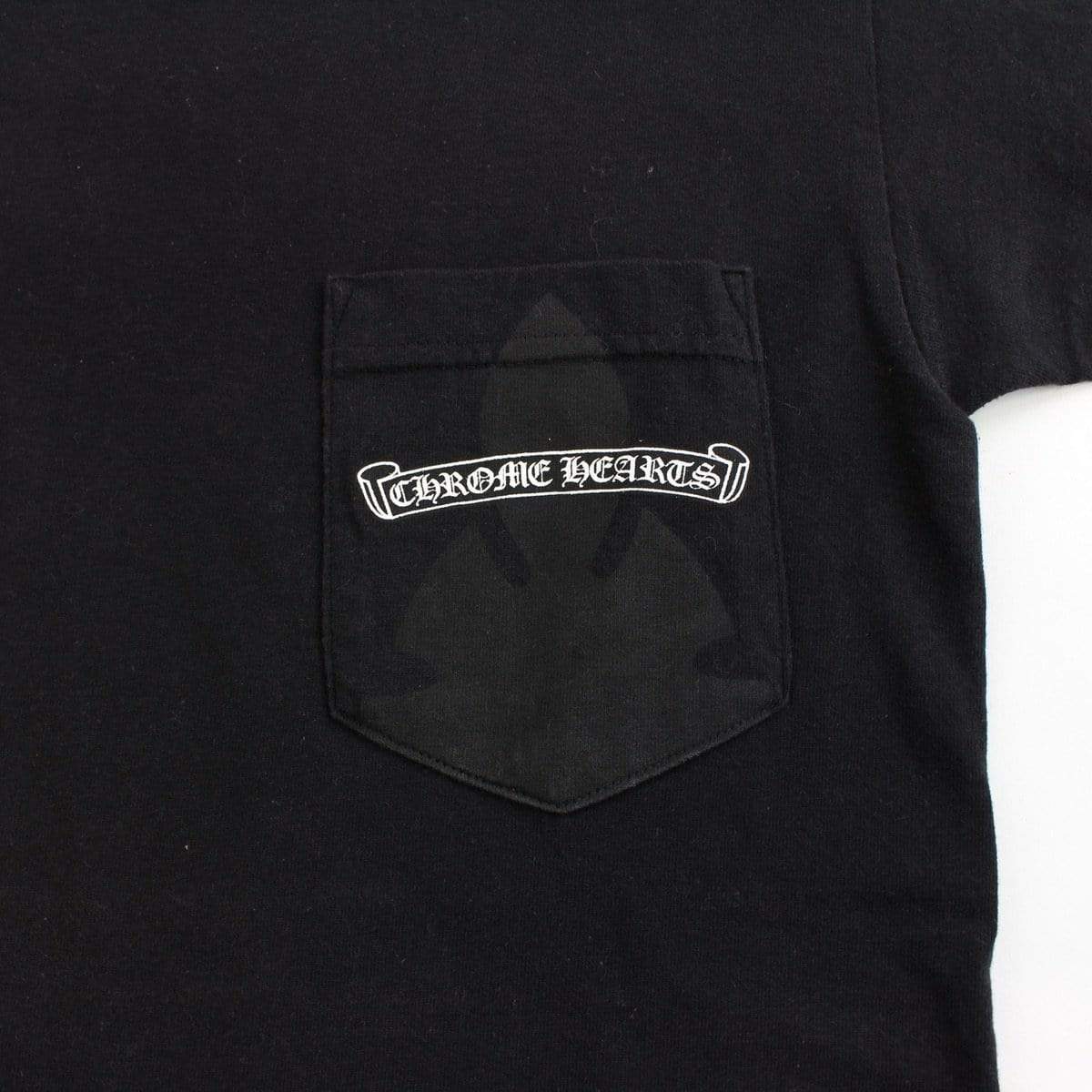 chrome hearts spade text pocket tee black - SaruGeneral