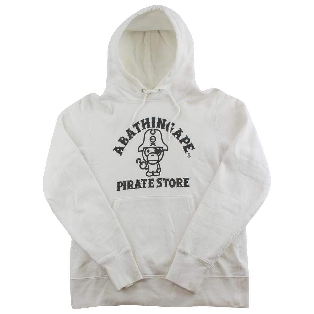 Bape Baby Milo Pirate Store Hoodie White - SaruGeneral