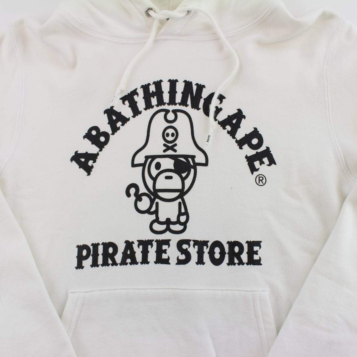 Bape Baby Milo Pirate Store Hoodie White - SaruGeneral