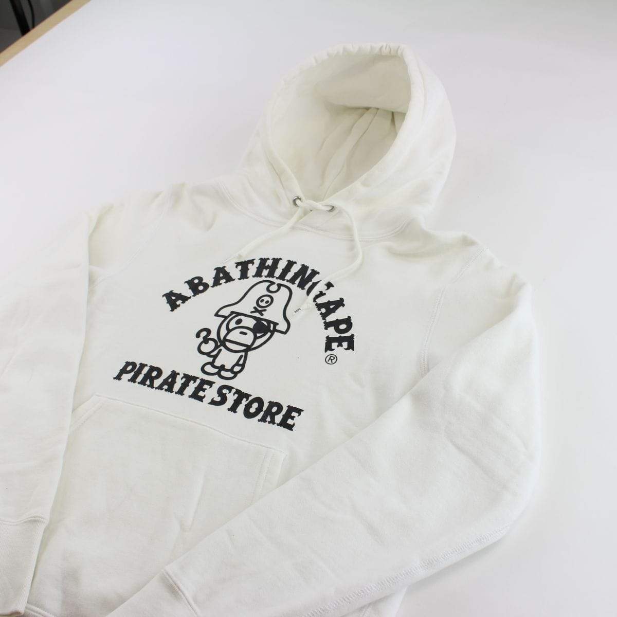 Bape Baby Milo Pirate Store Hoodie White - SaruGeneral