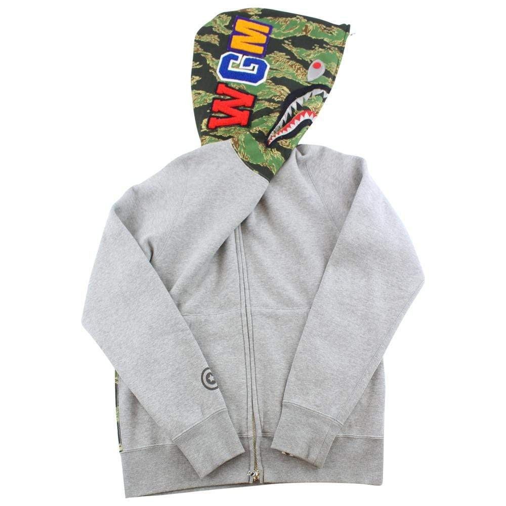 Bape Green Woodland Camo Half Face Grey Shark - SaruGeneral