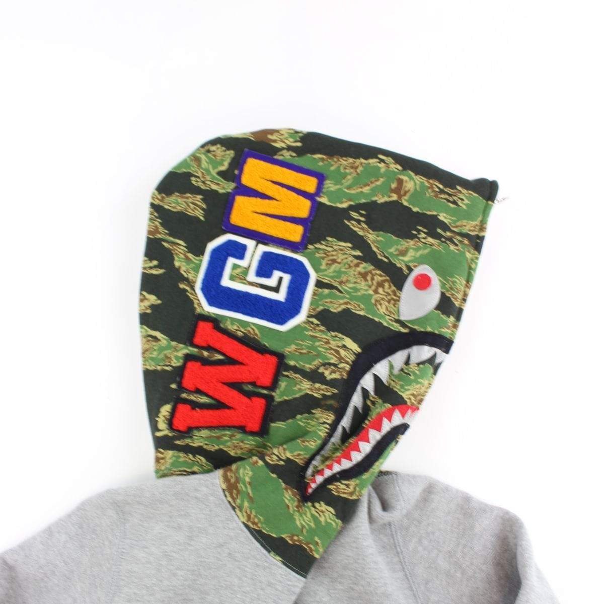 Bape Green Woodland Camo Half Face Grey Shark - SaruGeneral