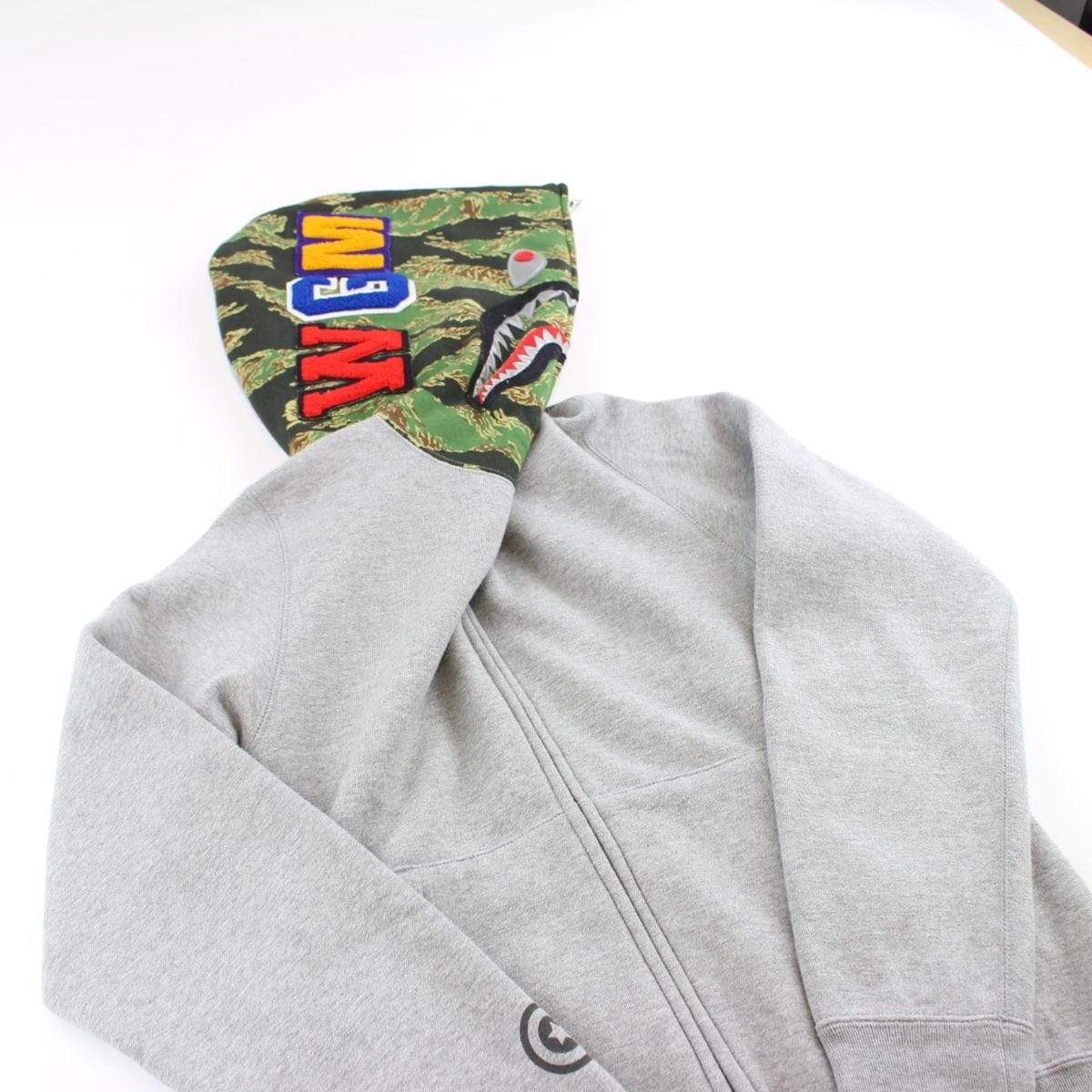 Bape Green Woodland Camo Half Face Grey Shark - SaruGeneral