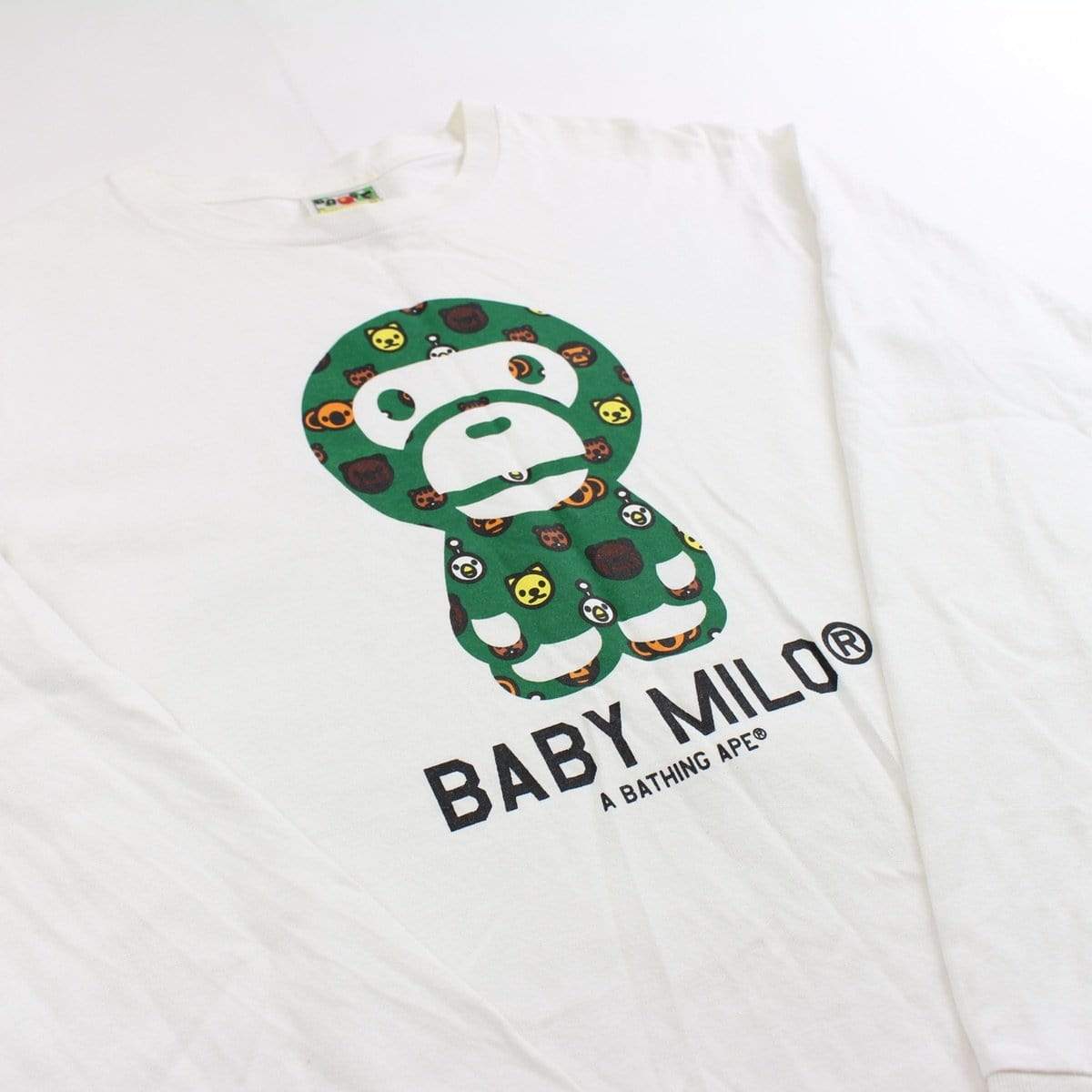 bape green milo figure ls white - SaruGeneral