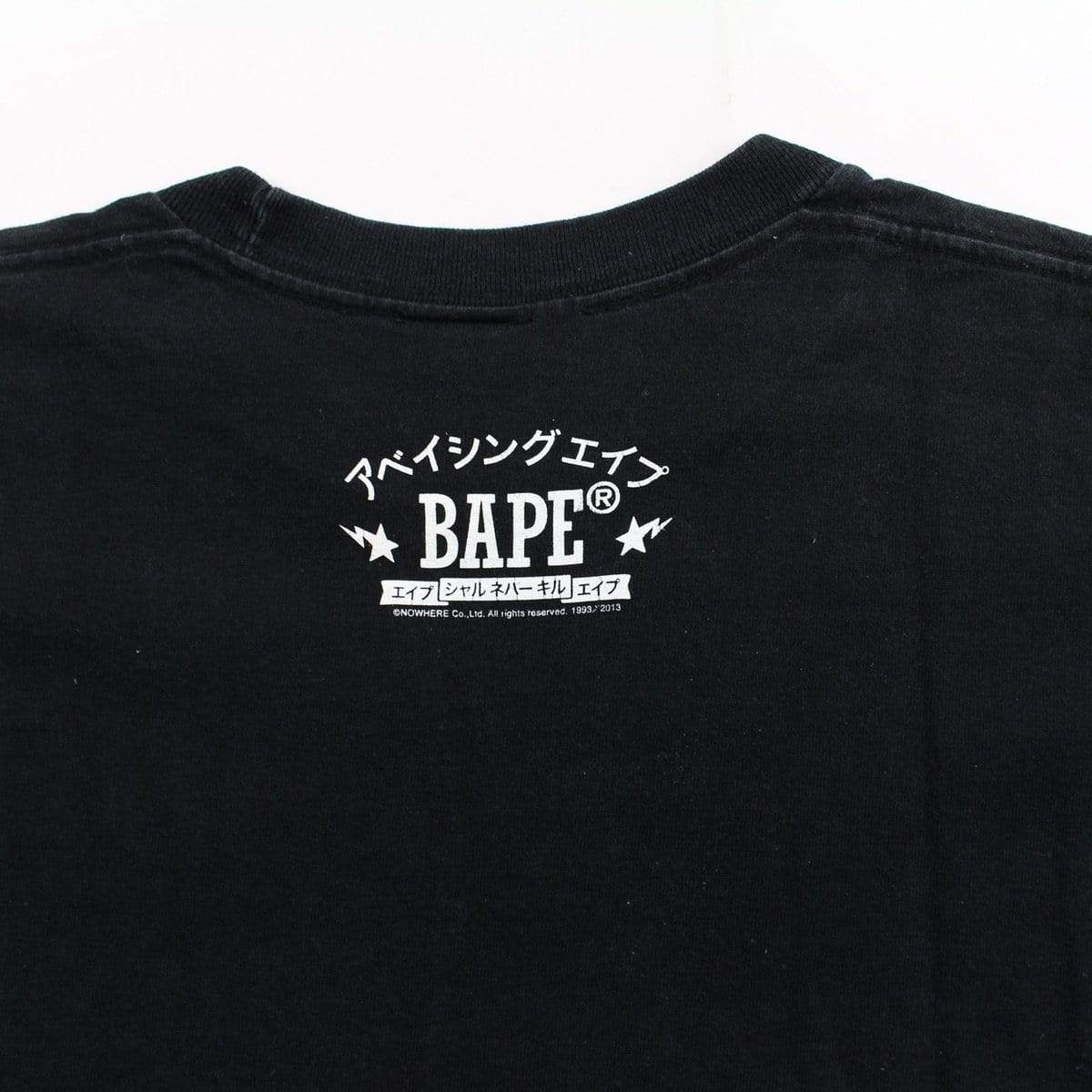 bape katakana pirate college logo tee black - SaruGeneral