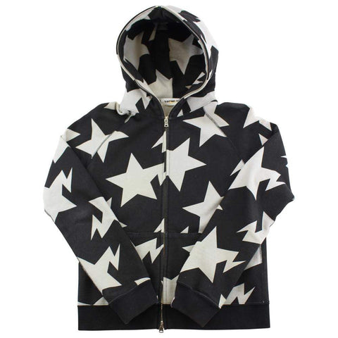 Bapesta Grey Allover Fullzip Hoodie Black