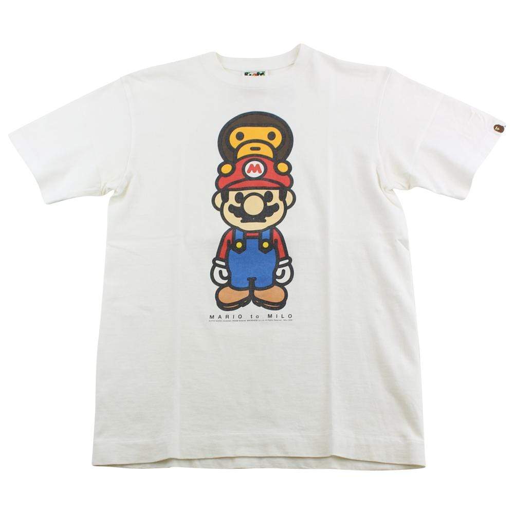 Bape Baby Milo Mario Tee White - SaruGeneral