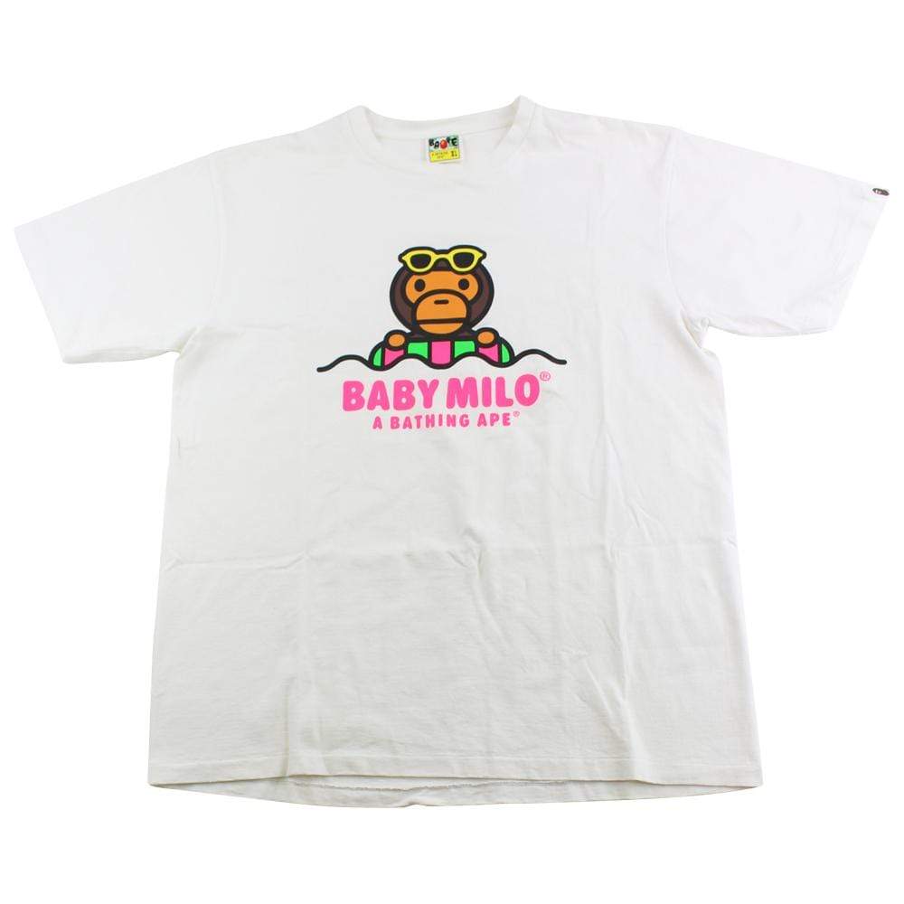 Bape Baby Milo Rubber Ring Tee White - SaruGeneral