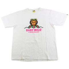 T-shirt Bape Baby Milo avec anneau en caoutchouc blanc