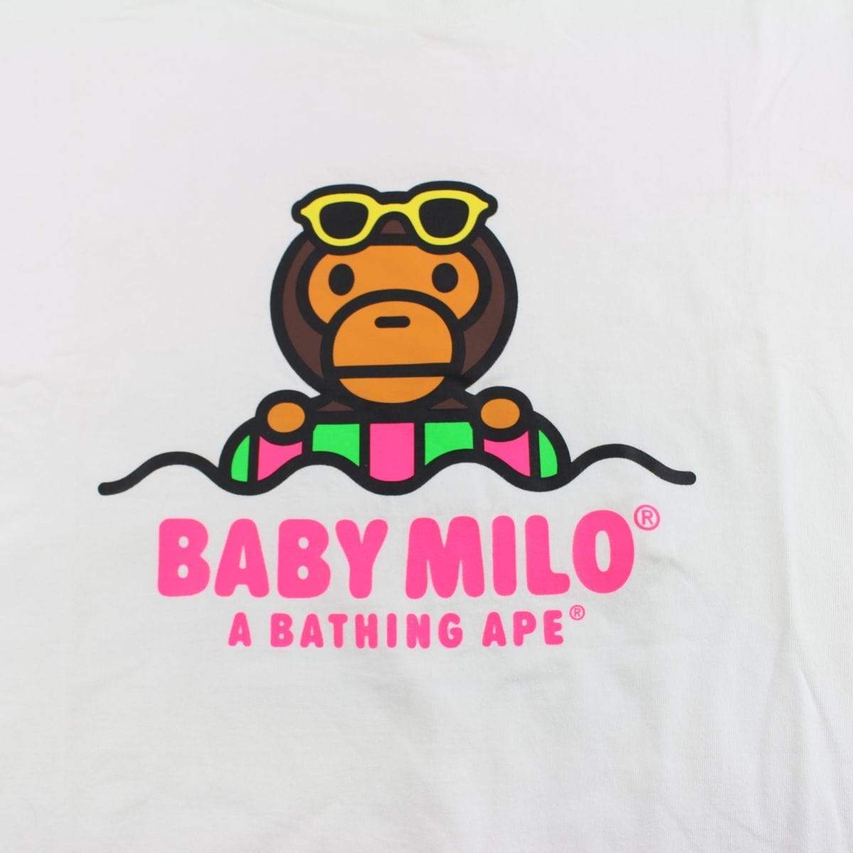 Bape Baby Milo Rubber Ring Tee White - SaruGeneral