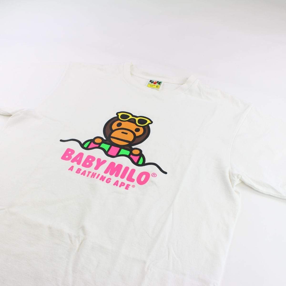 Bape Baby Milo Rubber Ring Tee White - SaruGeneral