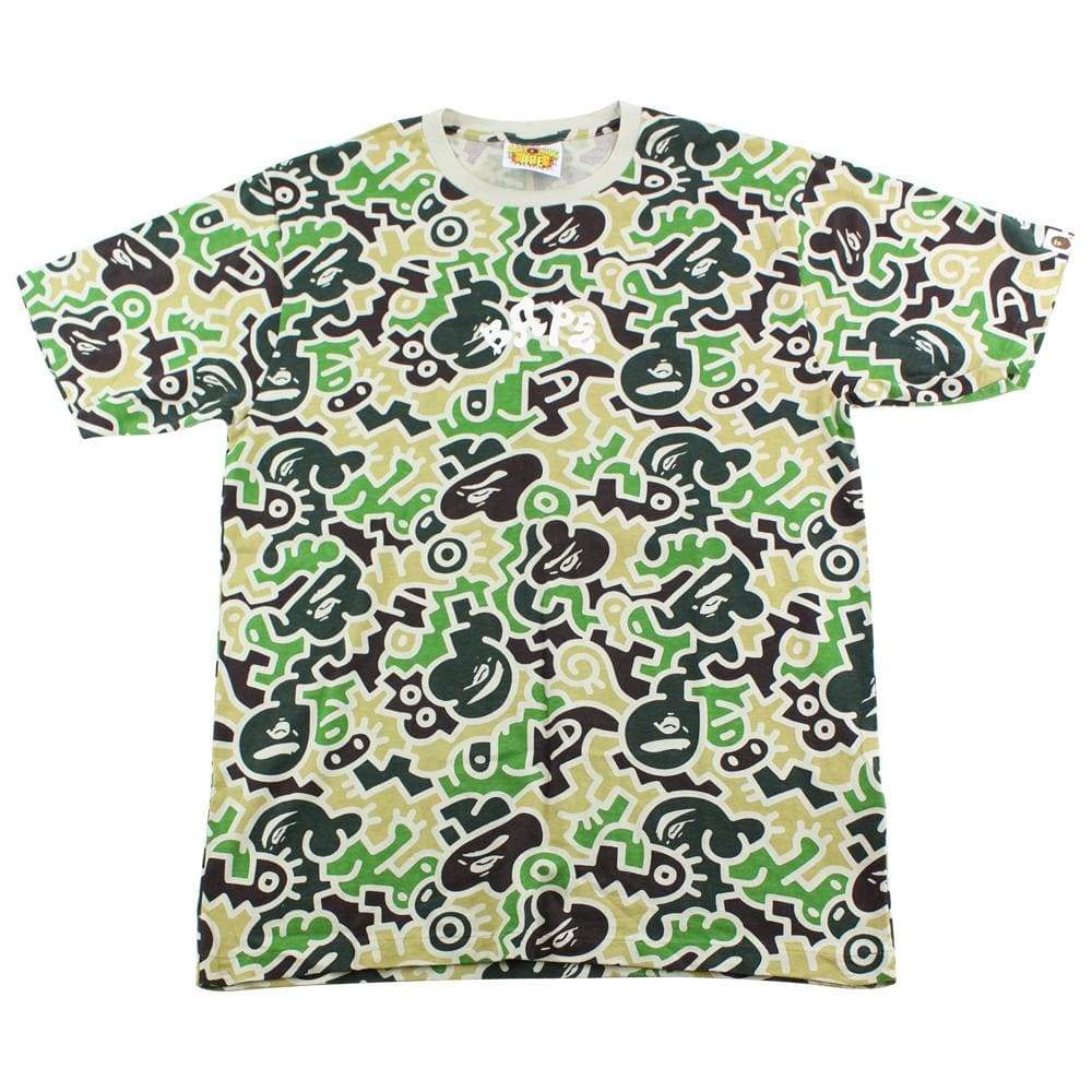 Bape Green Keith Haring Style Milo Tee - SaruGeneral