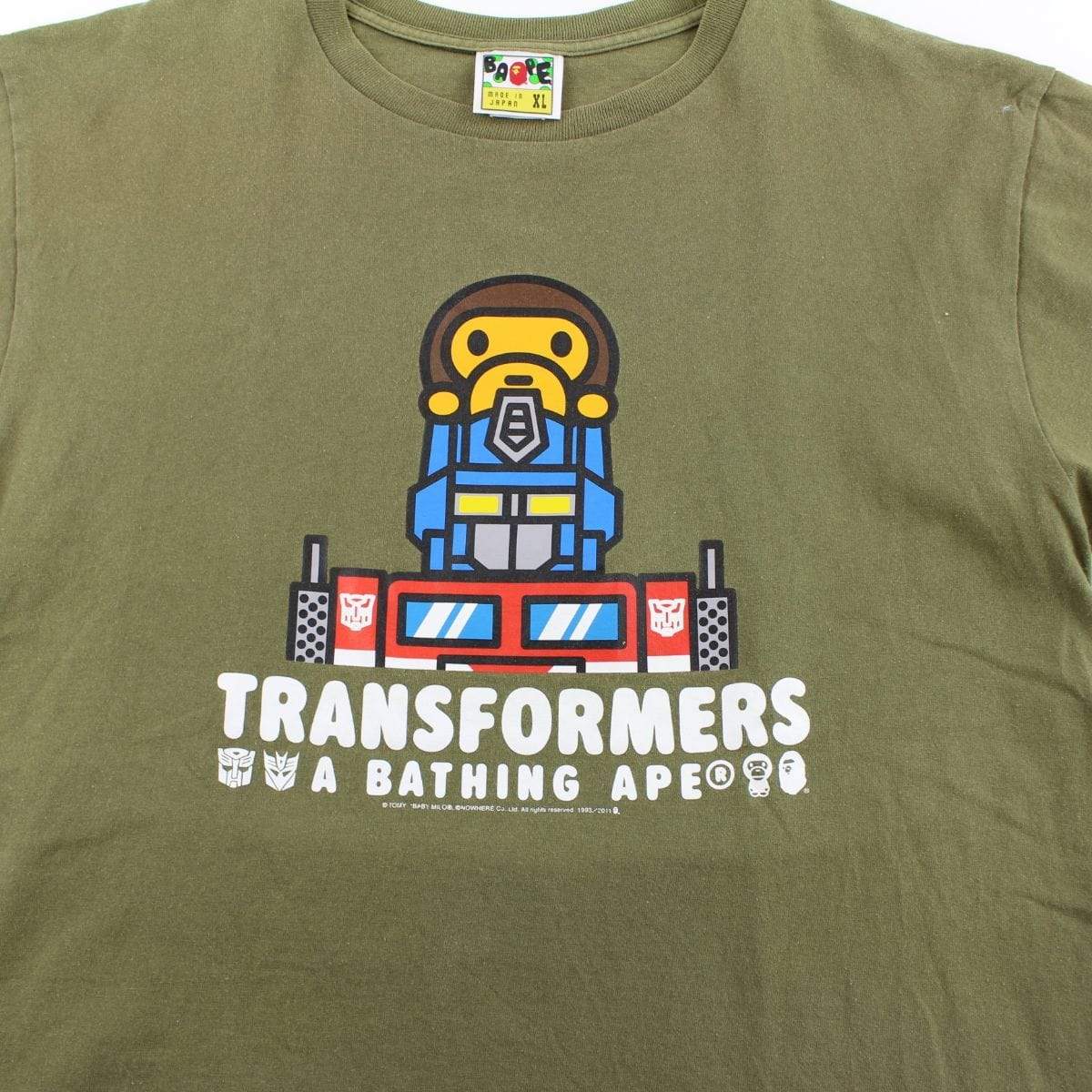 Bape x Transformers Baby Milo Tee Olive - SaruGeneral