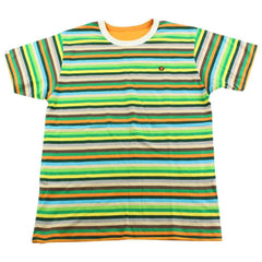 T-shirt réversible Bape à rayures vertes et orange Milo