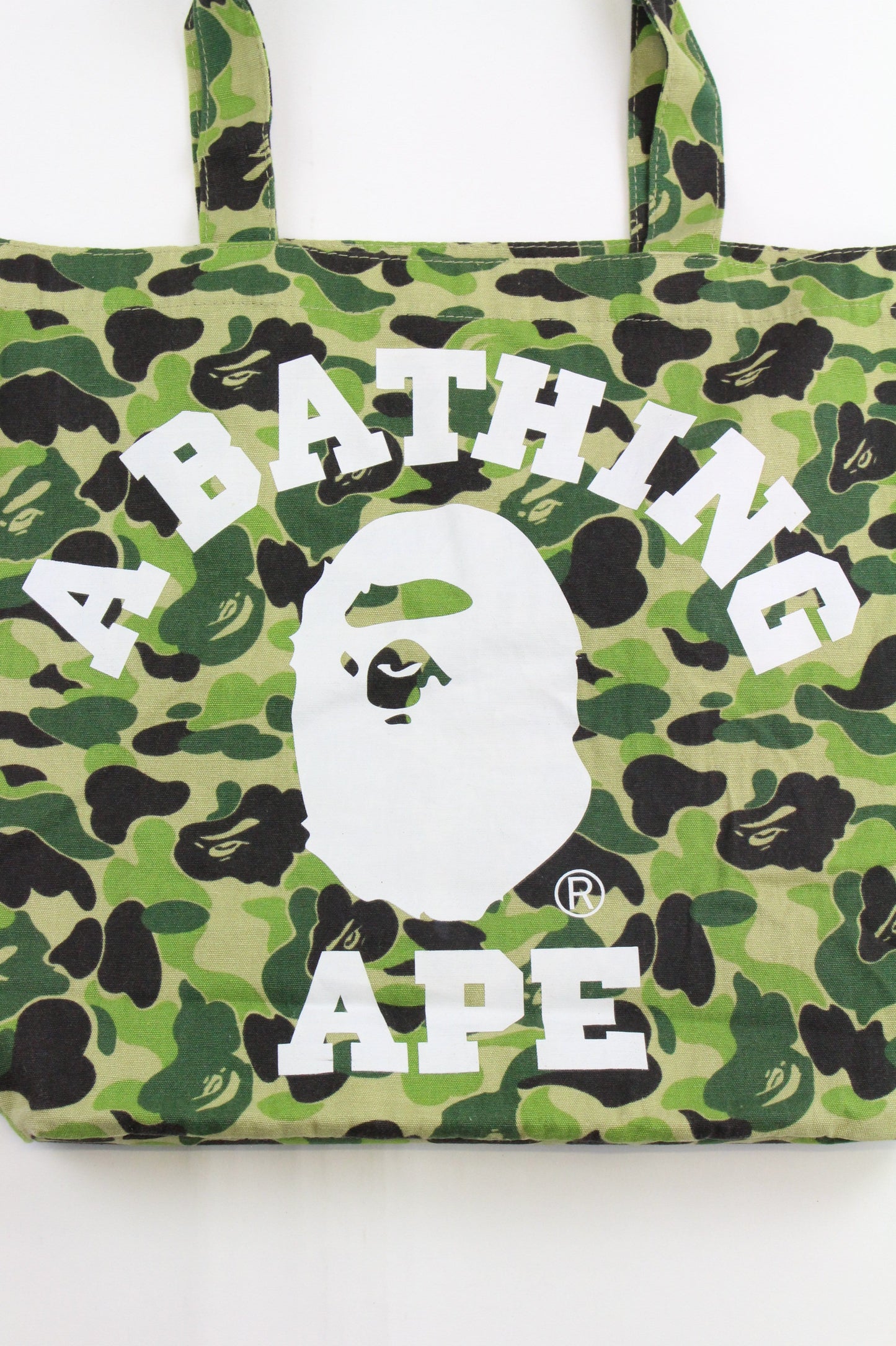 Bape ABC Green Camo College Logo Tote Bag - SaruGeneral