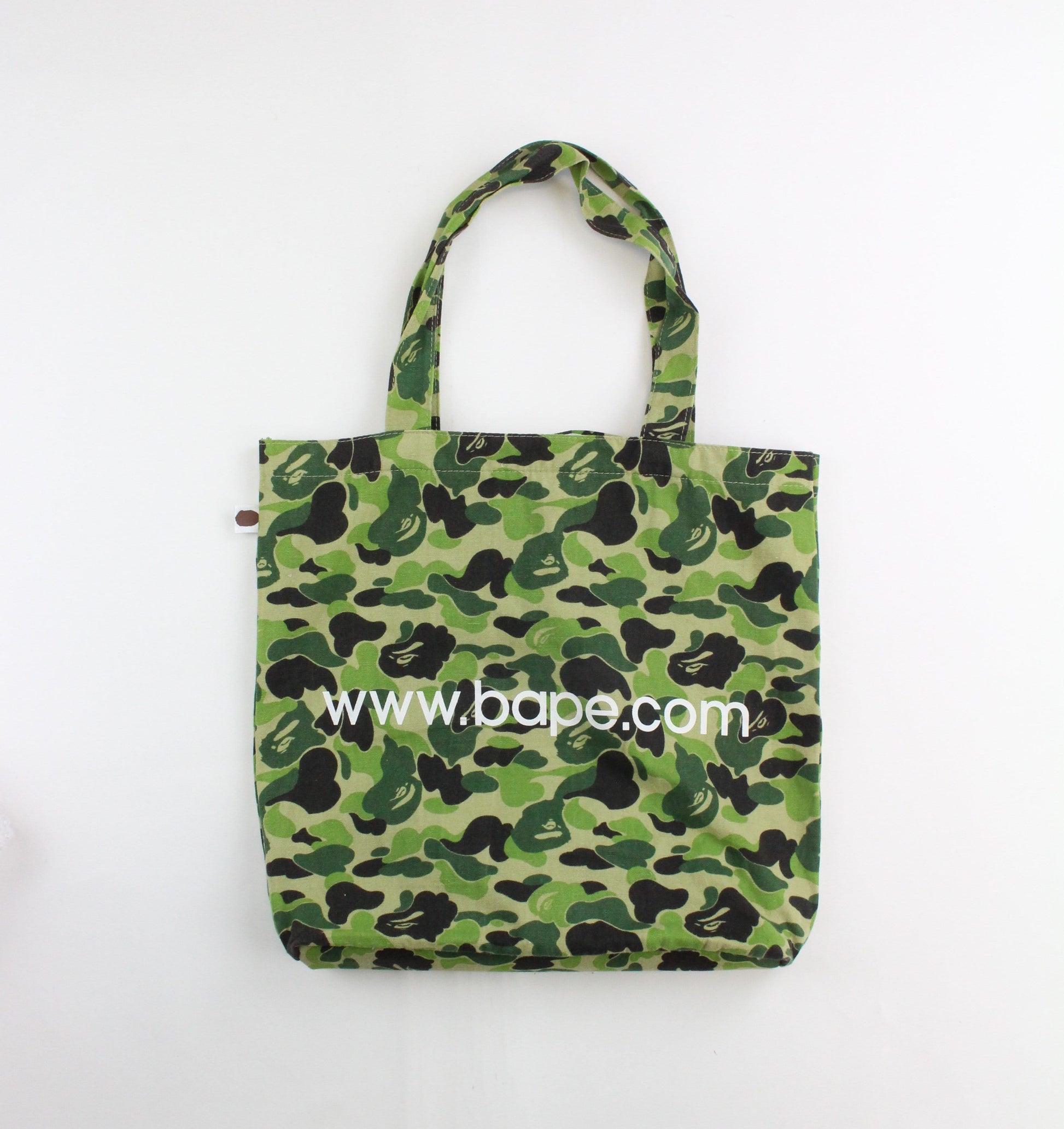 Bape ABC Green Camo College Logo Tote Bag - SaruGeneral