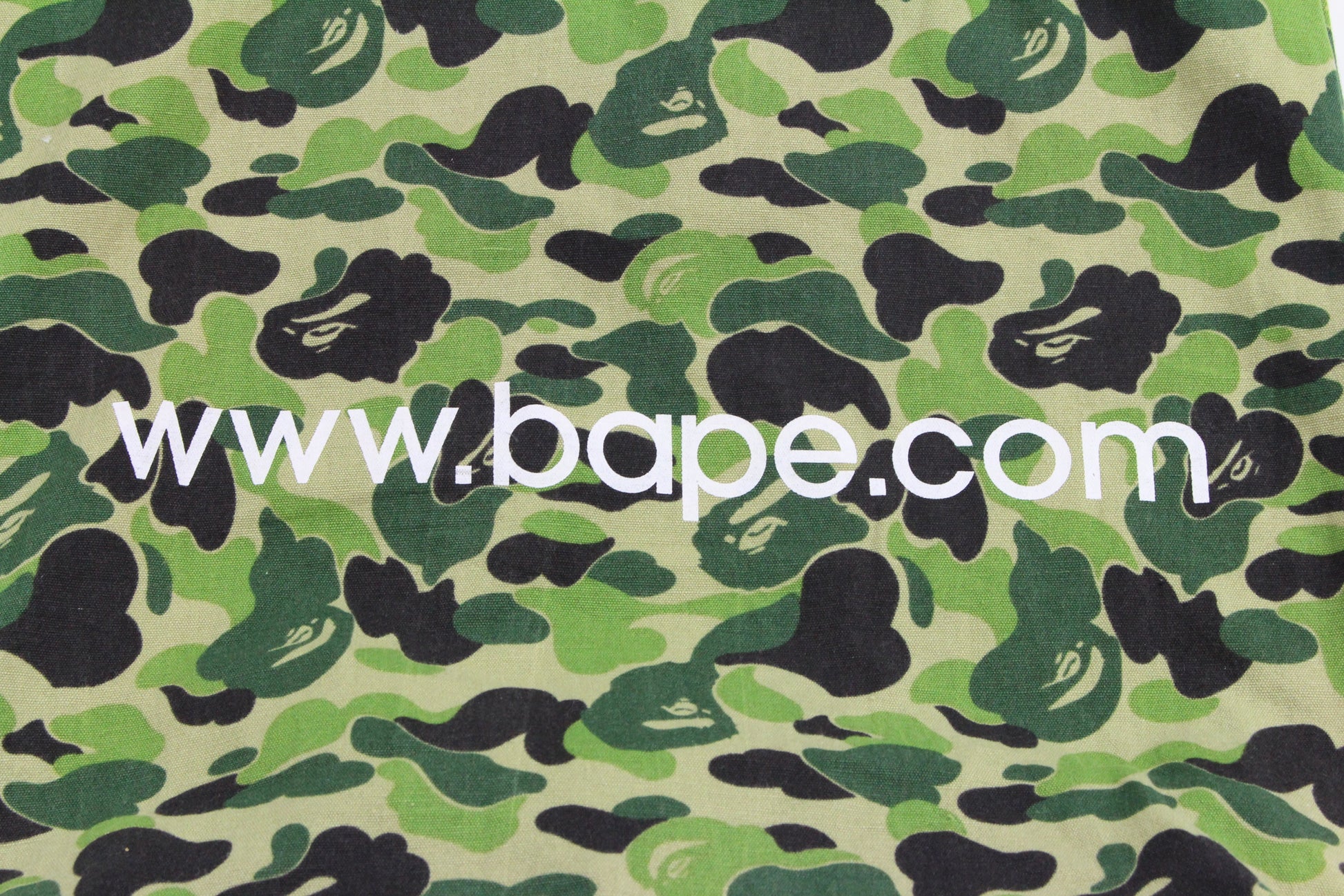 Bape ABC Green Camo College Logo Tote Bag - SaruGeneral